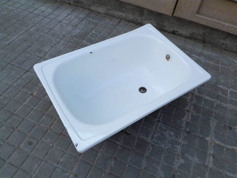bañera empotrar gala metal ceramica pequeños descascarillado 38x100x70 (55eu) 1u